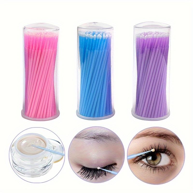 100Pcs/set Microbrush Applicators And Microfiber Wands | Designed for Eyelash Extensions, Nail Art, And Makeup Application