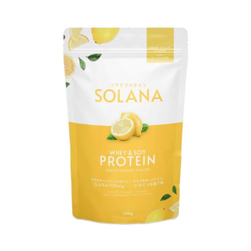 PROTEIN SOLANA Lemon Yogurt Protein (approximately 15 servings), Soy Protein, Whey Protein Replacement for Women, 300g, Made in Japan, Supervised by B