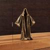 Grim Reaper Small Statue Brass Faceless Men Hooded Robe Figurines Retro Metal Home Office Desktop Decorations Ornaments Gifts