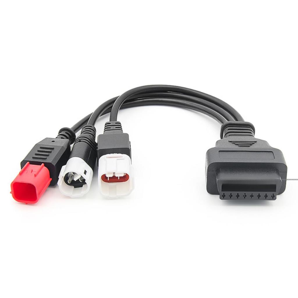 3Pin 4Pin 6Pin Diagnostic Connector Cable OBD2 Adapter Scanner 3 in 1 Plastic Black Motorcycle Yamaha For Honda