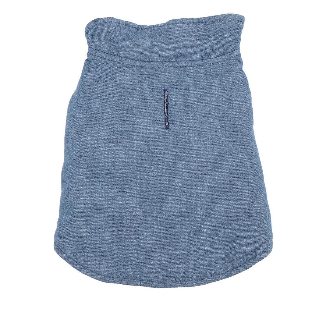 Dog Winter Vest Warm Polyester Cotton Padded Pet Sleeveless Coat for Chihuahua Poodles French Bulldog Pomeranian Denim