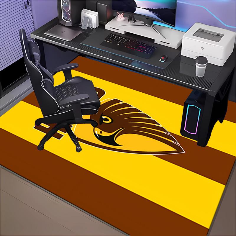 Hawks Team Spirit Rug Office Carpet Non-Slip Mat, Chair Rug Floor Covering for Gaming, Bedroom, Living Room , Home Decor Christmas Gift