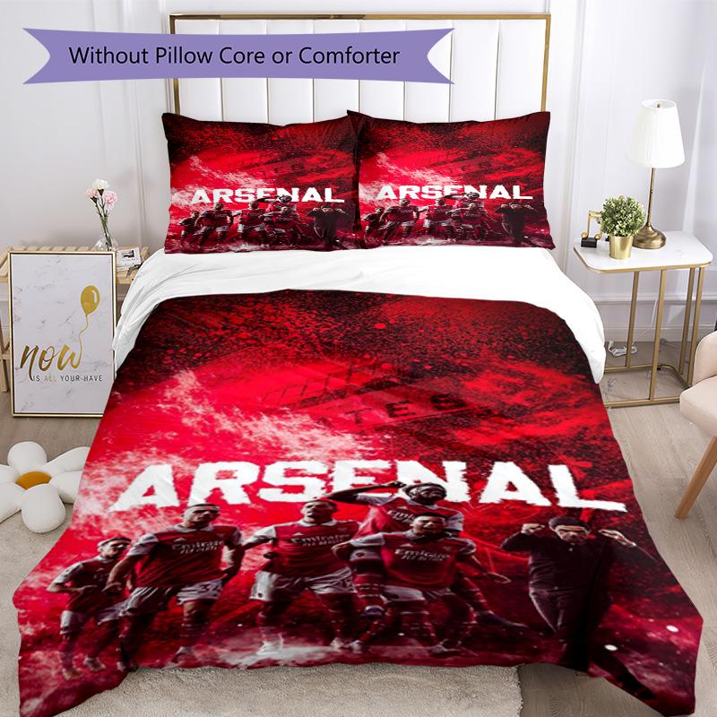 Arsenal Football Player Bedding Set Perfect for Living Room Lightweight Perfect Gift for Friends & Family