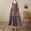 Sleeveless Plus Size Vintage Floral New In Dresses for Women Casual Loose Long Summer Dress
