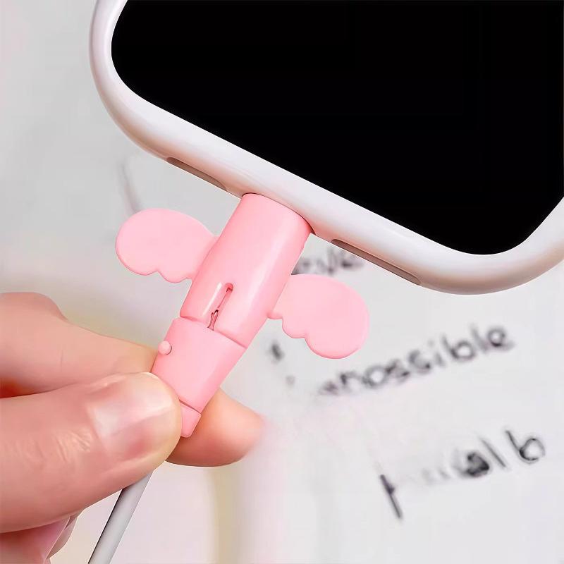 Angel Data Cable Protector Sleeve Universal Soft Silicone Anti-Fracture Connector Cover for Mobile Phone Charger Cord
