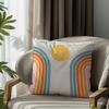 Rainbow Throw Pillowcase Cushion Cover Boho Decor Geometric Abstract Accent Pillow for Sofa Bedding Home Living Room