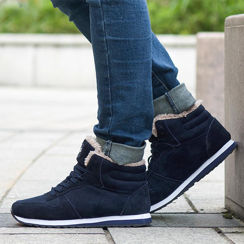 Pánské tenisky Zimní boty pro muže Ležérní tenisky Udržují teplo Kožešina Zapatos Para Hombres Zimní tenisky Pánská ležérní obuv