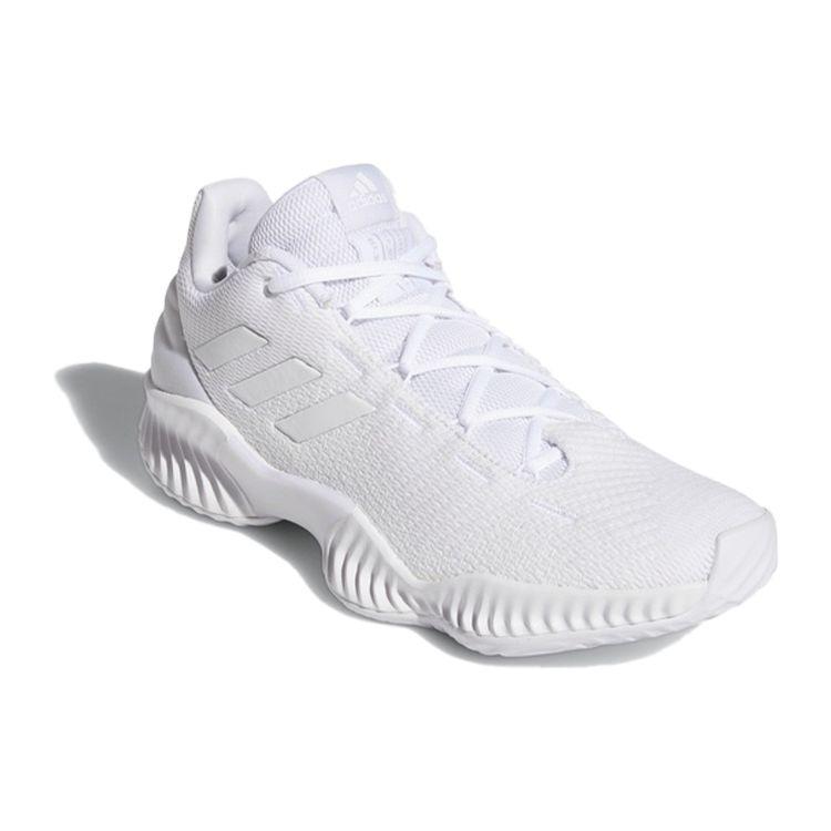 Adidas Pro Bounce 2018 Low Sports Comfort Shock Absorption Non-Slip Low-Top Basketball Shoes Men Sneakers White FW0903