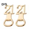 2Pcs Compact Bottle Opener Number 15/21/60 Unique Birthday Party Gift Manual Bottle Opener