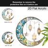 Acrylic Crescent Moon with Lanterns Suncatcher Stained Glass Effect Window Hanging Ornament Boho Lover Gifts