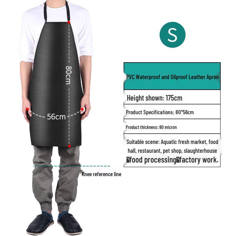 Industrial Waterproof & Oilproof PVC Leather Kitchen Waist Apron