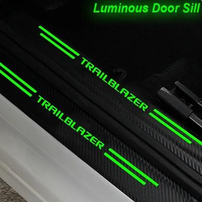 Luminous Car Door Sill Scuff Plate Waterproof Stickers For TRAILBLAZER Rear Trunk Bumper Anti-Scratch Protective Decal