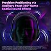Wireless Gaming Headset For PS5 2.4G Bluetooth 5.4 Game Headphones For PC Switch PS4 Android iOS With Noise Cancelling Mic