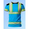 Men's 3D printed color blocked design short sleeved T-shirt