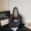 Fashi Solid Nyl Youth Women's Tote Bag Star Print Large Capacity Casual Shoulder Bags School Work Travel Daily Use Handbag