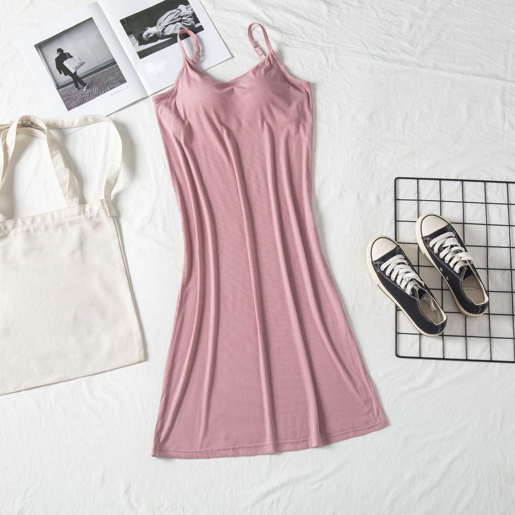 Women's Summer Dress Loose Beach Vacation Casual Deep V Neck Vest Dress Elegant Shirt Dress