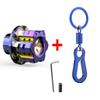 Burn Blue Aluminum Keychain Pentagonal Hexagon DIY Key Cover Key Bit Tip  For Motorcycle Car ATV