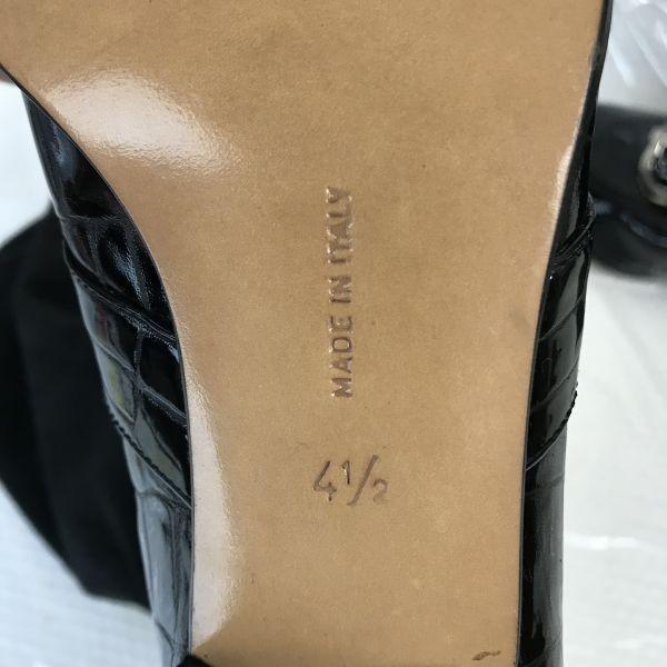 Ferragamo Atenție Design Mocasini cu Bit Cizme Lungi 4.5 22.0 Negru Mocasini Rari(FOLOSIT)