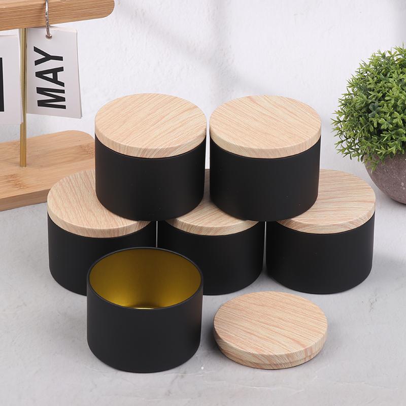 6Pcs 8Oz Candle Tinplate With Lids Round Candle Jars Kit For Loose Candles Used For Diy Storage Candle Making Supplies