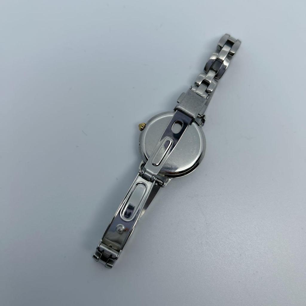 Used CITIZEN wicca solar radio clock diamond ladies black dial watch