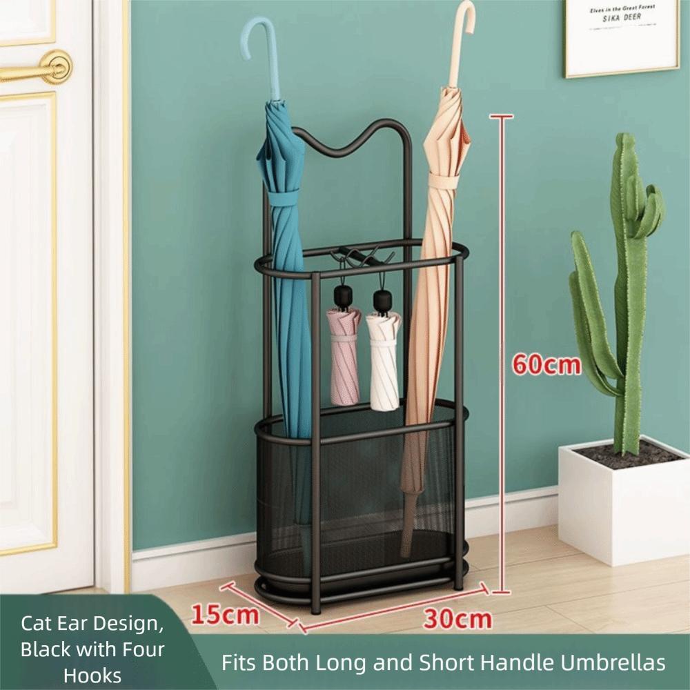 

Large Capacity Umbrella Storage Rack Creative Design Cat Shaped Umbrella Rack Umbrella Stand Home чорний