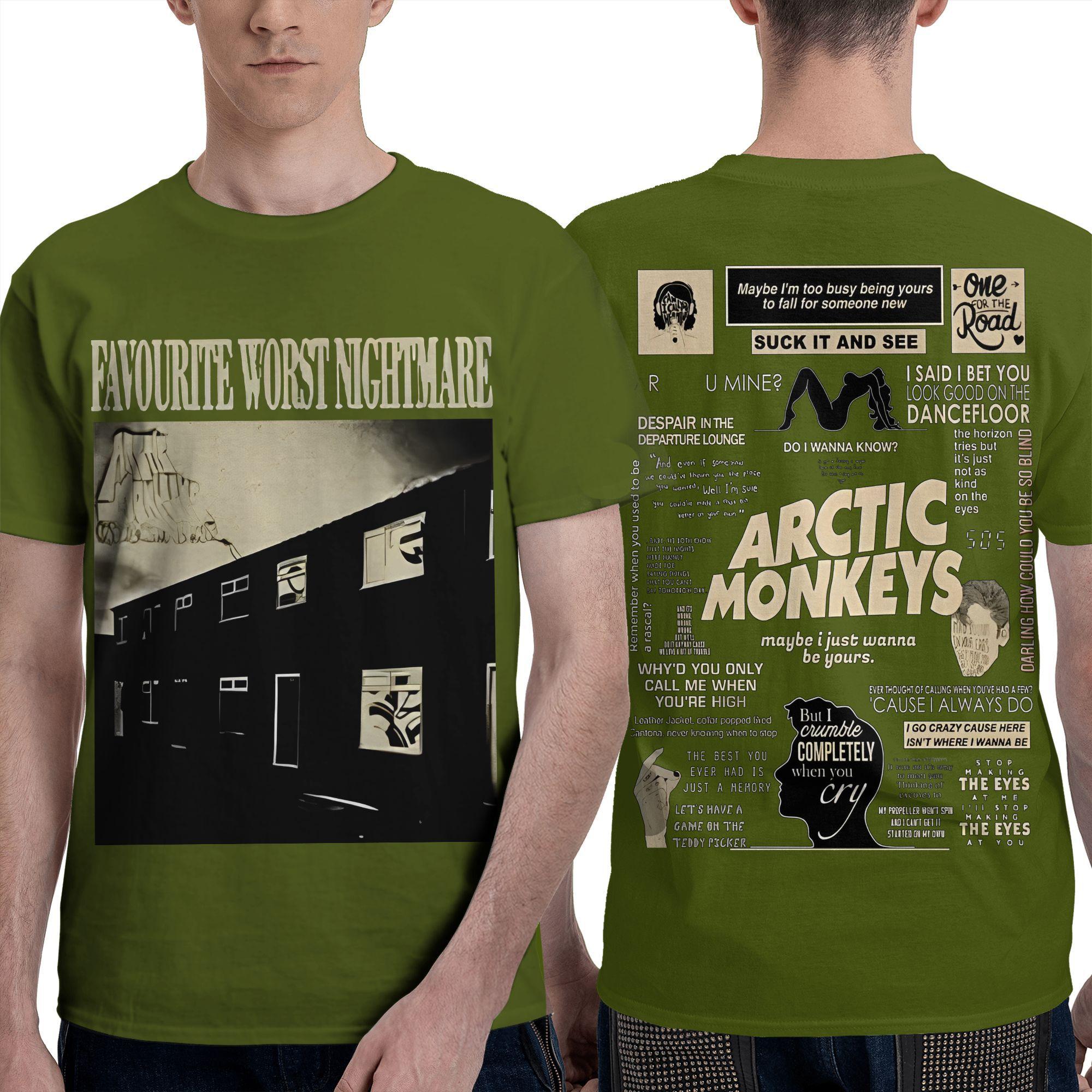 

Arctic Monkeys T Shirt Adult Hip Hop Awesome 100 Cotton T Shirts Summer Crewneck Popular Tee Shirt Printed Oversized Clothes 4XL