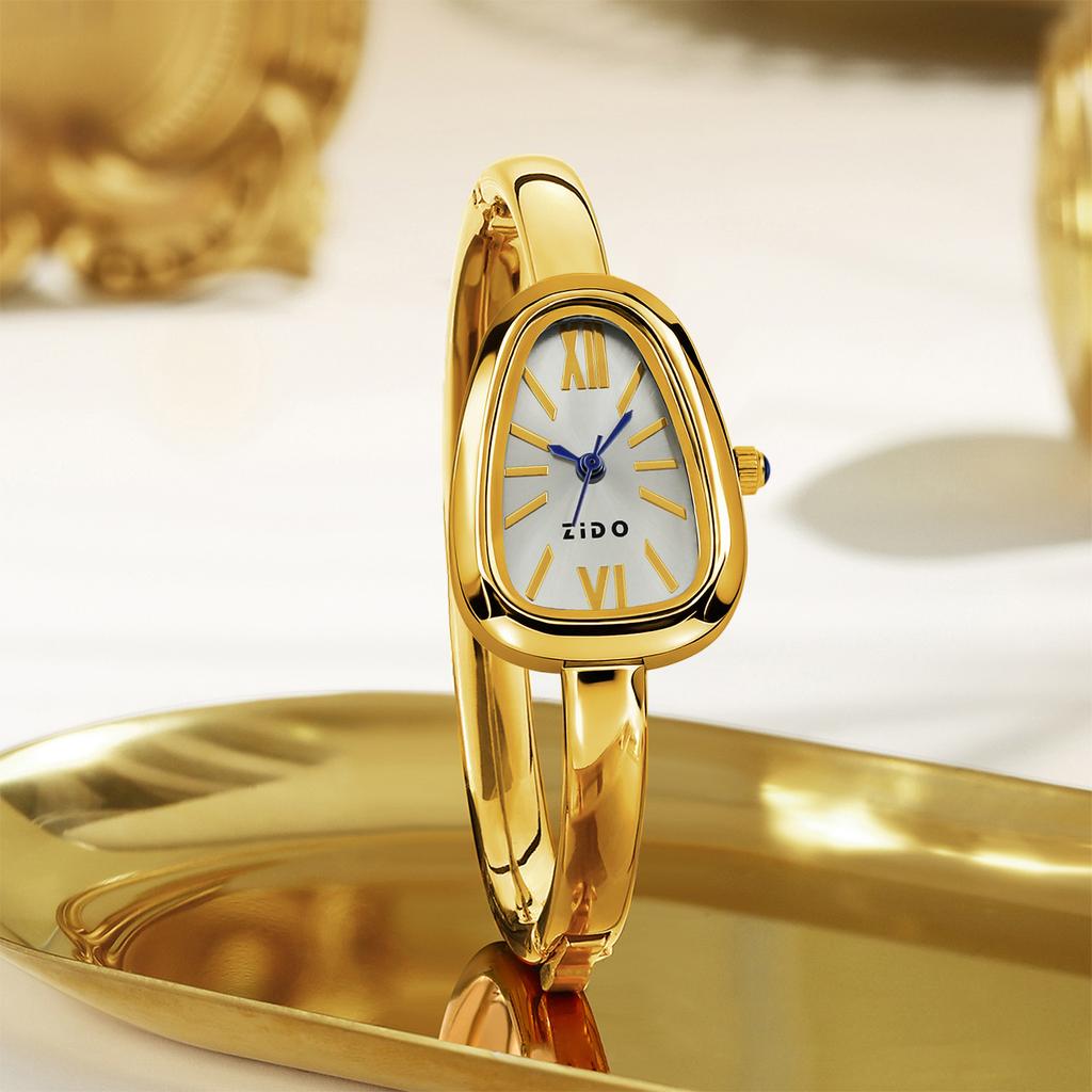 Watch Women'S Fashion Quartz Watch Light Luxury Premium Niche Design Oval Bracelet Watch