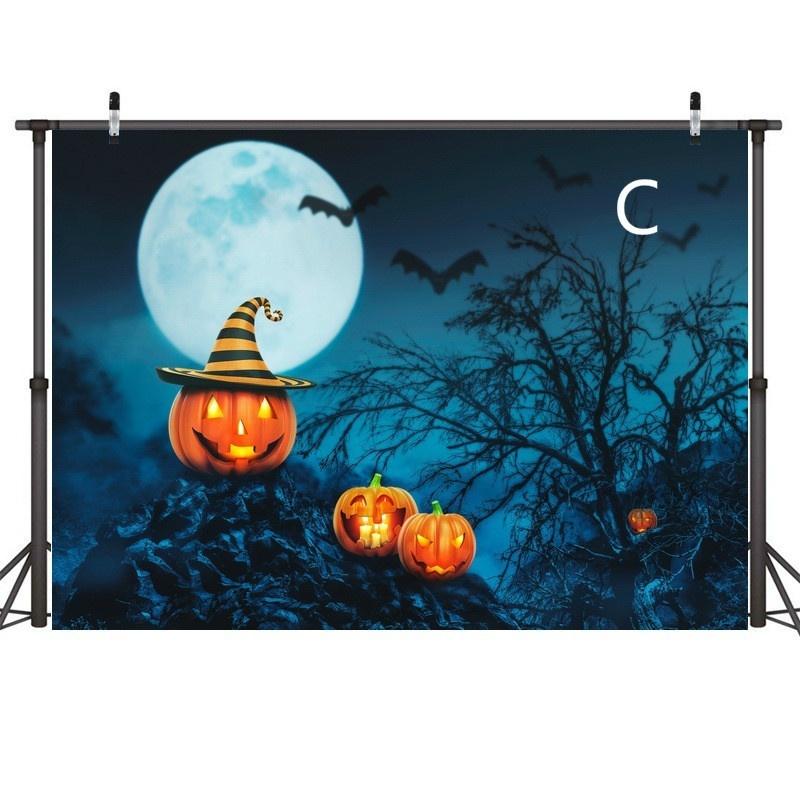 New Halloween Scary Skull Holiday Venue Layout 3D Studio Background Cloth