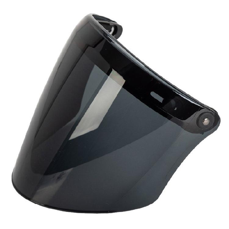 3-snap Open Face Helmet Bubble Visor for Sun Shade Protector for Motorcycle Ridi