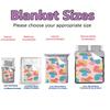 Colorful Mushroom Print Flannel Throw Blanket Soft Cozy Fleece for Home Office Sofa and Car All Season Fun Gif