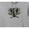 New Era MLB Series Solid Color Animal Pattern Embroidered Drawstring Hoodie Men hoodies Gray 13338687