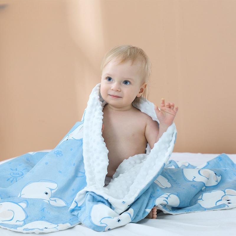 Soft Doudou Soothing Blanket for Newborn Baby Swaddle Blanket Cartoon Stroller Blanket Flannel Thermal Bedding Swaddle Wrap