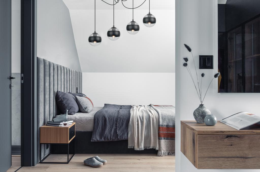 Toledo Spider Hanging Lamp Black 4-Flat Black Lampshade E14