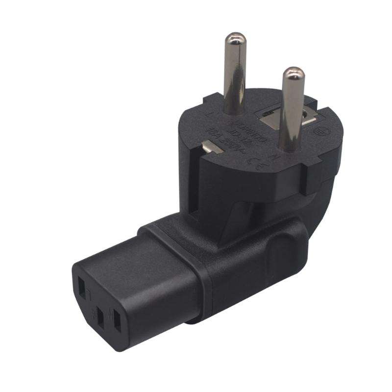 EU to IEC320 C13 Power Adapter,EU Male to IEC320 C13 Female AC Plug,EU(4.8mm) 2 Pin to PDU/UPS Conversion Plug,16A 250V