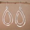 Irregular Spiral Swirl Drop Earrings For Women Silver Color Geometric Dangle Earring Fashion Jewelry Accessories