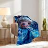1pc Velvet Bedding Throw Blanket for Sofa Blanket, Gift, Home Decor, Winter Wonderland Pattern,