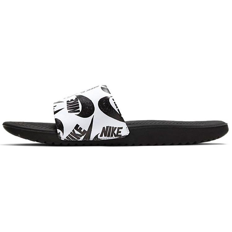 Nike Kawa Stitching Slippers Black White Kids  CT6619-100 28
