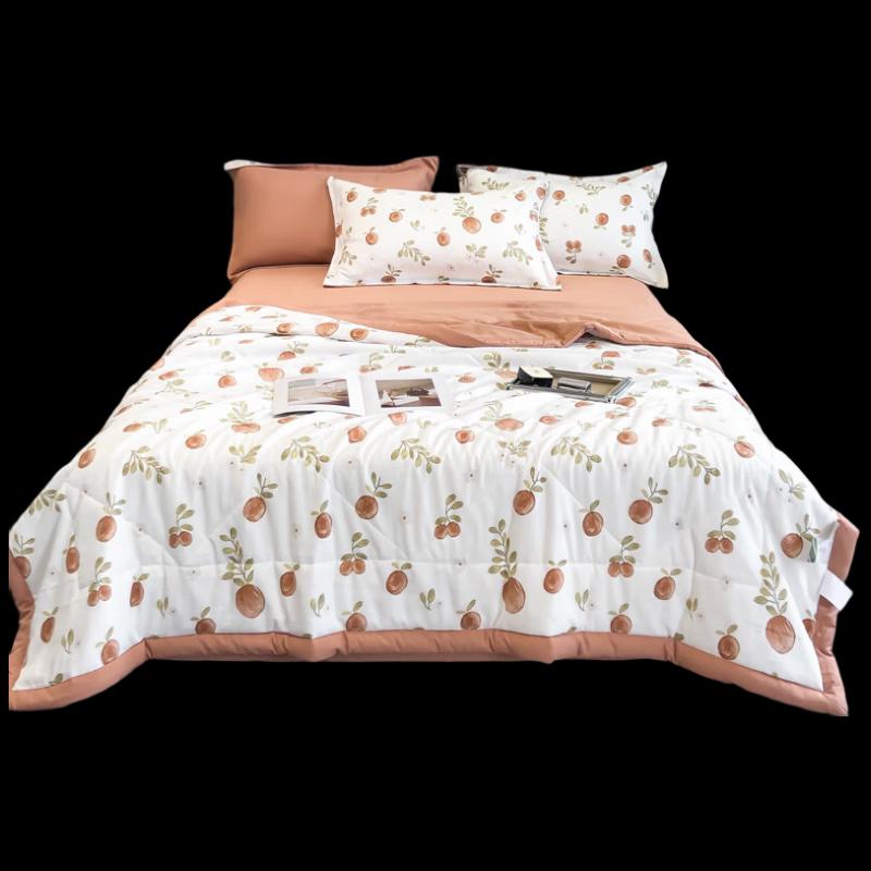PLOVER Linen-Feel Washed Cotton Summer Quilt