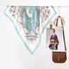 Vintage Floral Square Scarf Women All Season Versatile Neck Accessory