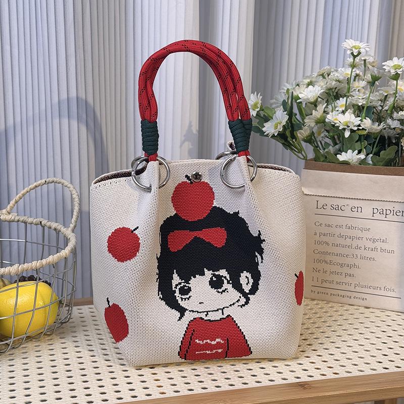 Southeast Asia Trendy Knitted Buckle Handbag - Large Capacity Commuter Tote