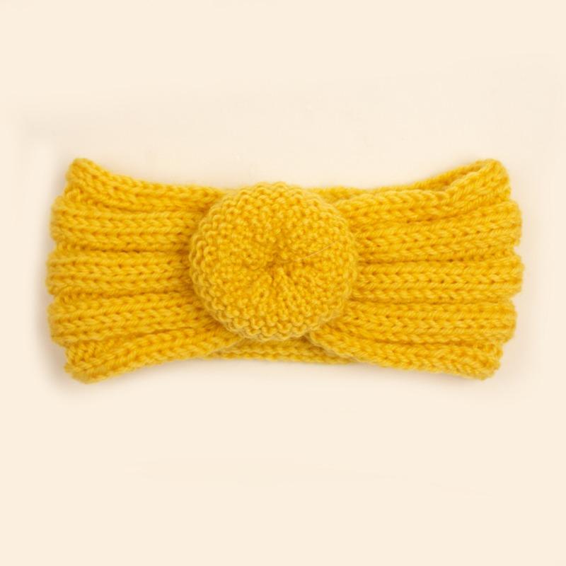 Autumn and Winter New Baby Wool Donut Hair Accessories, Children's Knitted Wool Headband, Baby Headband