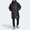 Adidas Originals Trefoil Spliced Design Mid-Length Duck Down Hooded Puffer Jacket Men Outerwear Black HL9209
