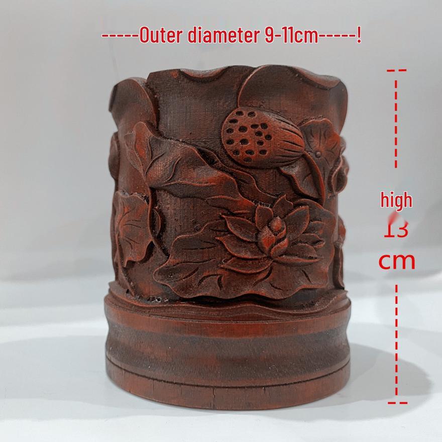 Bamboo Multifunctional Pen Holder - Creative Desk Ornament for Students and Business Gifts