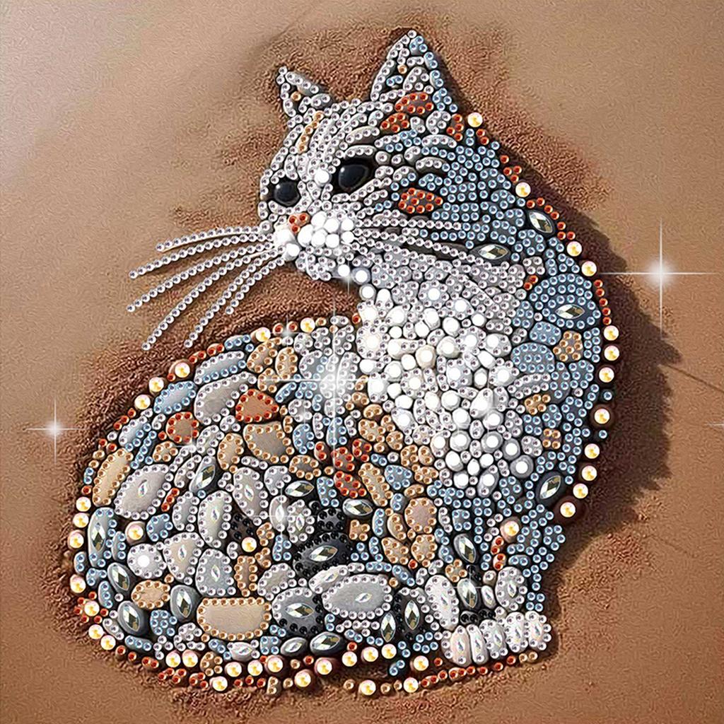 Stone Art Kształt Specjalny 5D DIY Częściowe Wiercenie Zestaw Malowania Diamentami dla Dorosłych Dekoracja Domu Obrazy Diamentowe Gem Art 11,81 X11,81 cala