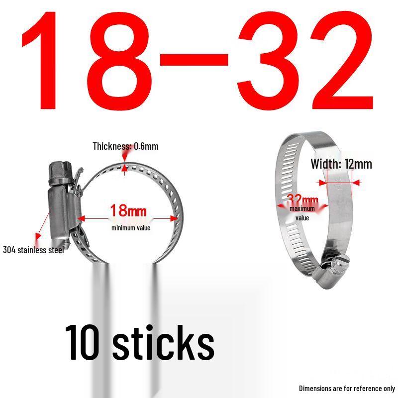 304 Stainless Steel American Style Hose Clamps