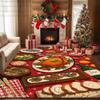 Red Christmas Living Room Home Decoration Carpets Antiskid Washable Bedroom Gift Area Rug Soft Plush Parlor Xmas Tree Luxury Mat