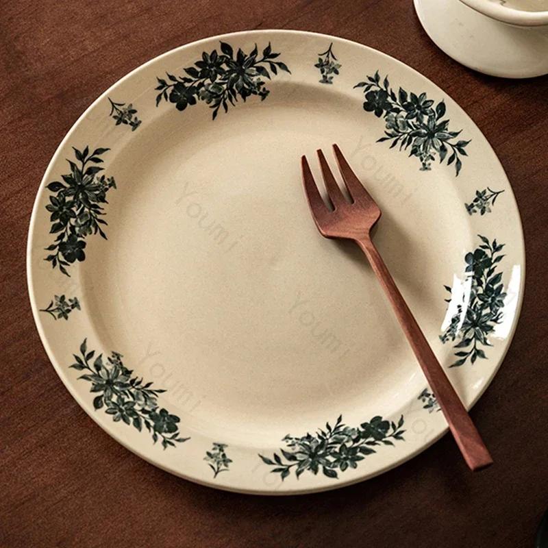 Kreative Keramikteller im chinesischen Stil Luxus Restaurant Dessert Salatteller Köstliche Hausgerichte Tiefer Teller Exquisites Geschirr