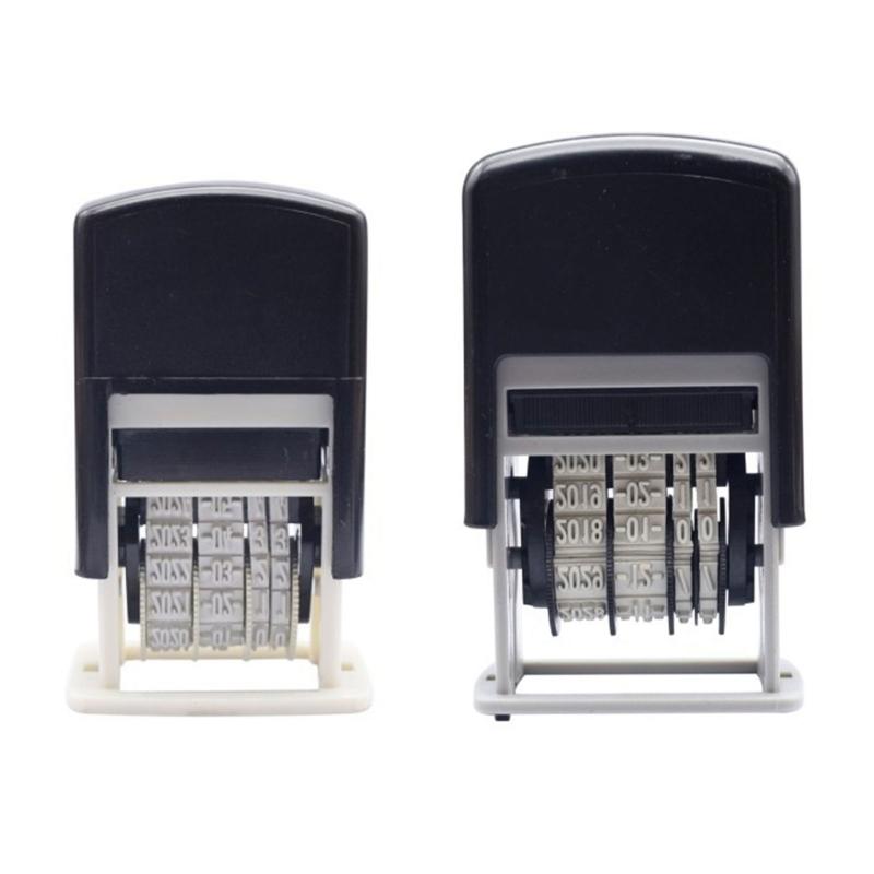 Date Stamp Plastic Number Stamp Digits Number Stamp Adjustable Numbering Stamp Inking Dater Stamp for Office