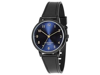 Sun Flame Watch J-AXIS HL270-NA Men's Black Polyurethane Band Alloy Steel Case