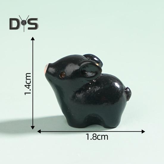 6 Pcs Mini Pig Figurine Resin Miniature Pig Ornament Planter Decor Cartoon Mini Pig Statue for Moss Micro Landscape Fairy Garden Accessories